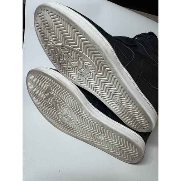 ASH Black Cool Ter Wedge Leather Sneakers Women’s 40 Retro Y2K Shoes - Picture 7 of 10